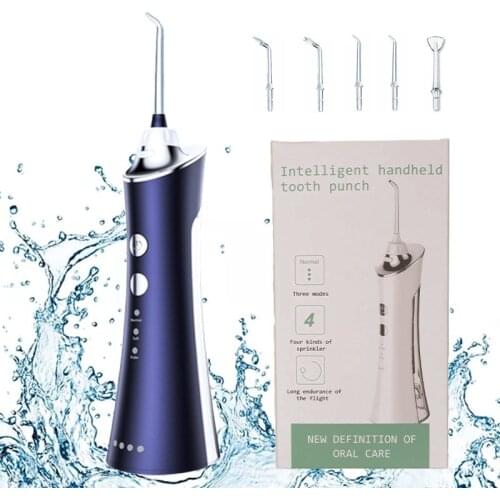 Portable Oral Irrigator USB Rechargeable Water Flosser Dental Water Jet 150ML Water Tank Waterproof Teeth Cleaner