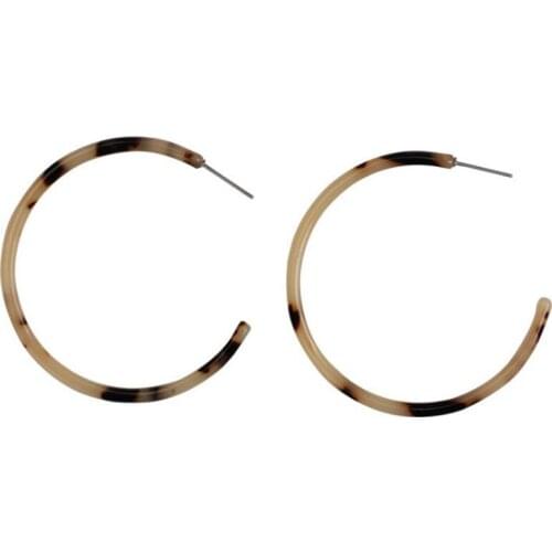 Geometric Acrylic Resin Lightweight C Shaped Fashion Women Earrings Mothers Day Gifts 4.3cm 1.6g