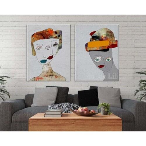 Minimalist Contemporary Art Abstract Wall Decor Print Set Of 2