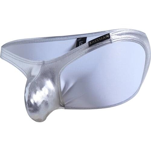 Mens Sexy Gay Men Underwear Faux Leather Briefs Homme Jockstrap Mens Briefs Male Penis Pouch Underpants Panties