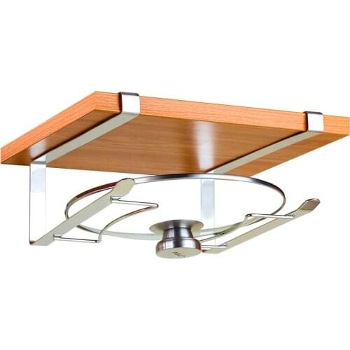 Wall-mounted household multi-purpose pot lid cutting board shelf large pot lid free punch kitchen pot storage rack LB1126