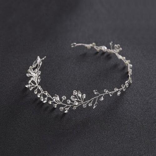 Crystal Headbands for Women Girls Silver Color Rhinestone Hairbands Tiaras and Crowns for Bride Noiva Wedding Hair Accessories