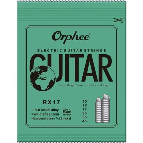 Orphee RX17 (010-046) Great Bright Tone & Normal Light Electric Guitar Strings Set 6pcs/set Guitar Accessories