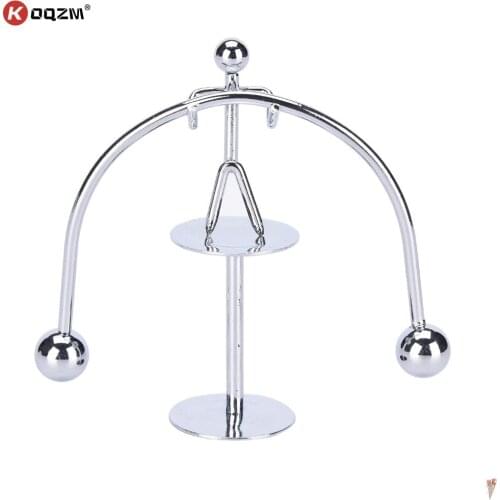 Stainless Steel Weightlifter Mold Desk Decor Metal Craft Perpetual Balance Art Education Kinetic Motion Toy Figurines