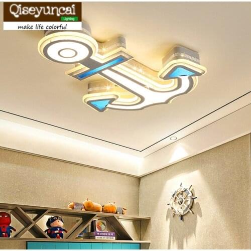 Qiseyuncai Simple Ideas Childrens Room Eyes Ceiling Lights Cartoon Anchor Kindergarten Boys & Girls Study Room Bedroom Lamps