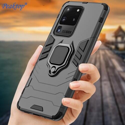 Shockproof Armor Case for Samsung S20 Ultra S20 Plus S10 Note 10 Plus Ring Stand Phone Cover for Galaxy A71 A51 A70 A50S