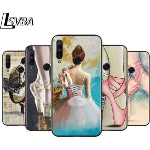 Anti-Fall Soft Black Cover Painting Ballet Dance For Huawei Honor 10i 10 8S 8C 8X 8A 8 7S 7A 7C Pro Phone Case