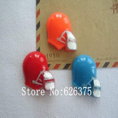 Rena!! Resin Hot Mix US Football Helmet for Hair Bow Center Phone Deco DIY (27*25mm)