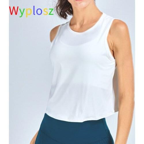 Wyplosz Yoga Shirt Fitness Women Breathable Quick-drying Sports Running Gym Crop Top Clothe Sleeveless Super Elasticity Nude