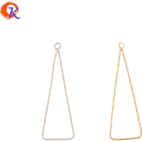Cordial Design 100Pcs 12*36MM Jewelry Accessories/Hand Made/Triangle Shape/Genuine Gold Plating/DIY Making/Earring Findings