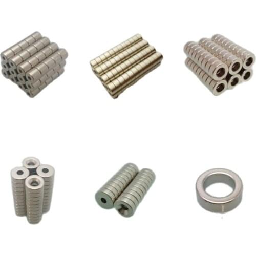 N50 Strong Disc Neodymium Magnets 6x5mm with Hole 3m Rare Earth Countersunk Permanent Magnetic Ring Dia10, Dia9.5, dia15mm