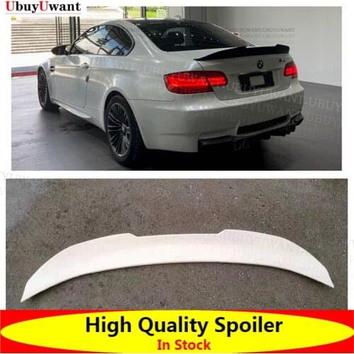 PSM Style Carbon Fiber Rear Roof Spoiler Trunk Lip Boot Wing For BMW E92 Spoiler 2005-2012 BMW 3 Series 2 Door E92 M3 E92 Coupe