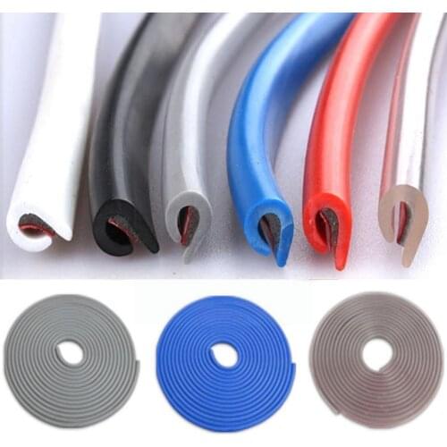 5M Universal Car Door Edge Rubber Scratch Protector Strip Sealing Moulding Side Car Strip DIY Door Strips Protection Car-st Q0B6