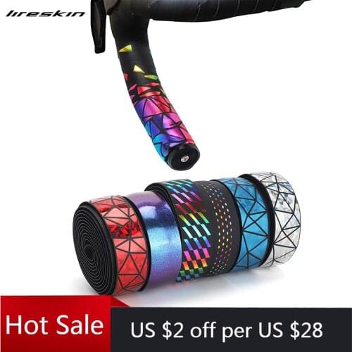 Liteskin Bicycle Handlebar Tape Grips Belt Soft Breathable Anti-Slip PU EVA Cycling Bicycle Handle Bar Belt Wrap with Bar Plugs