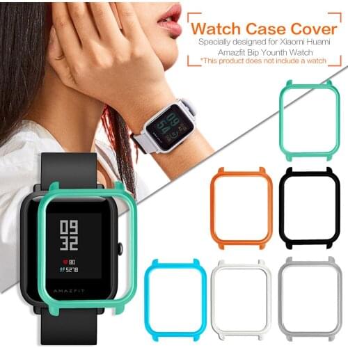 Smart Watch Protector Case Slim Colorful Frame PC Case Cover Protective Shell For Huami Amazfit Bip Youth Watch