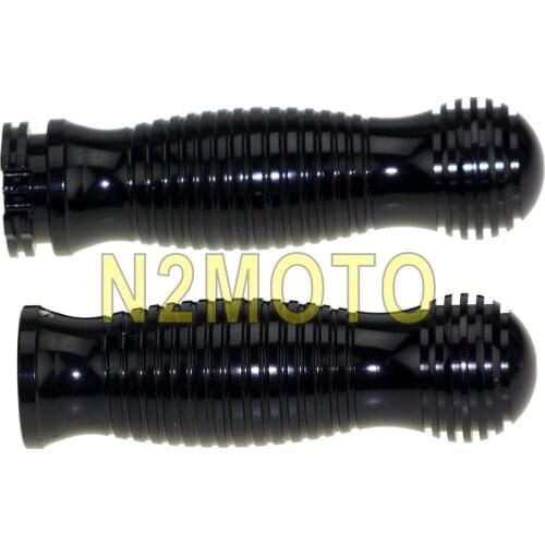 1" Handle Bar Billet Hand Grip Black CNC 25mm Universal for Harley Bobber Chopper Custom Cruiser