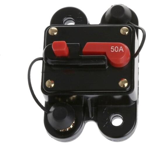 1Pc 50A 60A 80A 100A 150A 200A 250A 300A Car Audio In-Line Automatic Recovery Circuit Breaker Fuse For 12V Protection HOT C45