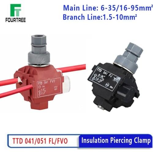 1Pcs Insulation Piercing Clamp No-Peeling Cable Quick Splitter Connector Sicam Fire Prevention Waterproof Flame Retardant TTD