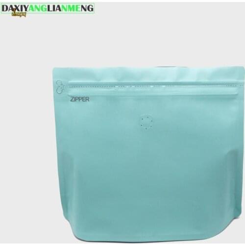 10pcs/lot 1 pound Size: 22.7x21.5cm+10cm new aluminum foil sealing bag Coffee Beans zipper packaging bag Oneway exhaust valve