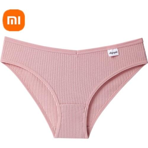 3pcs XiaoMi mijia sexy cotton womens underwear comfortable breathable, skin-friendly briefs seamless hip-lifting panties female