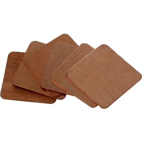 6pcs sink Thermal Copper buffer Shim PR Laptop GPU CPU 15mmx15mm