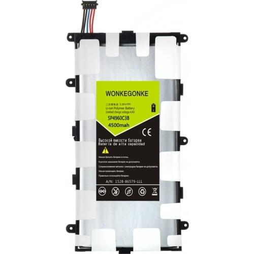 WONKEGONKE for samsung Galaxy Tab 2 7.0 P3100 P6200 P3110 battery Tab 7.0 Plus SP4960C3B (14.8Wh) Batteries