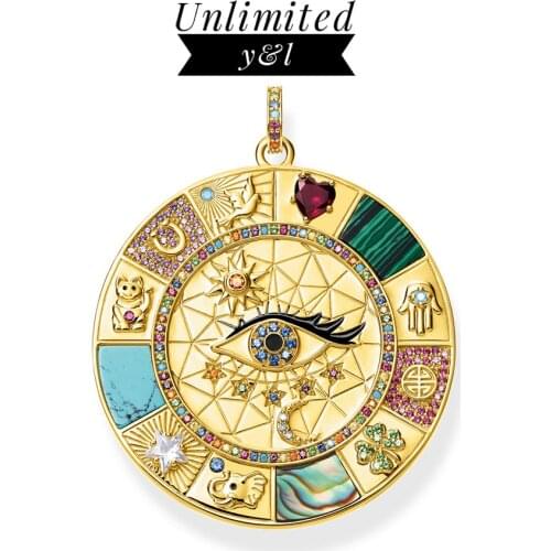 Amulet Magical Eye Pendant Lucky Symbols Pure 925 Sterling Silver Gold Color Vintage Powerful 2020 Jewelry Accessories Women Men