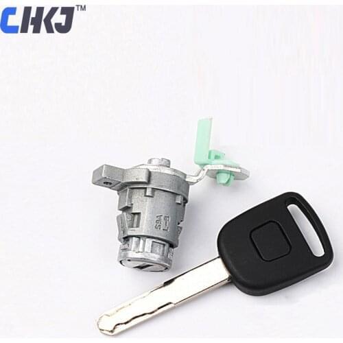CHKJ Car Left Driver Side Door Lock Ignition Cylinder Key Aftermarket For Honda CR-V Element 2002 2003 2004 2005 2006 2007 2008