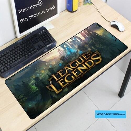 Mairuige 900x400mm Scenery Speed Large Gaming Mouse Pad Keyboard Lock Edge Gamer Mousepad Mat for League of Legends LOLGamer
