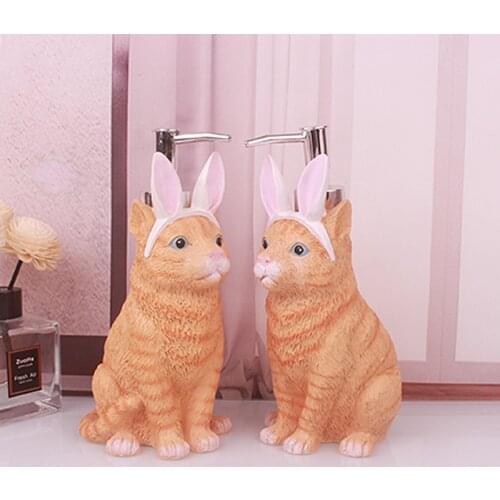 Cartoon Cat Press Type Lotion Bottle Portable Travel Cosmetics Bottled Hand Sanitizer Shower Gel Soap Dispenser Bathroom Decor