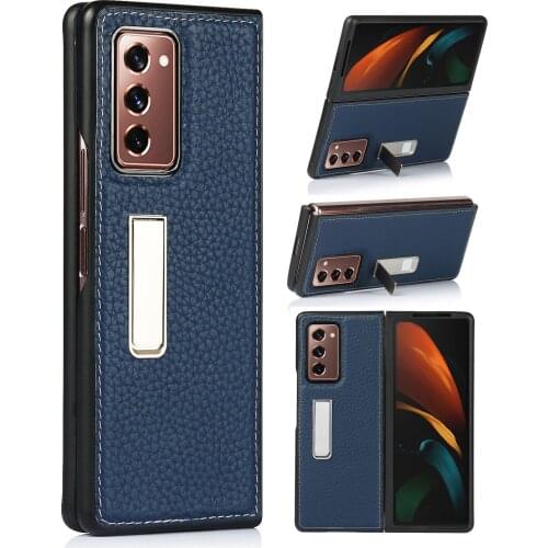 Case For Samsung Galaxy Fold 5g Luxury PU Leather Cover For galaxy Z Fold2 Fold3 5G Anti-fall All-inclusive Mobile Phone Cases