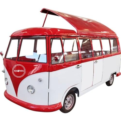 Four Wheels Electric Mobile Food Truck With Ice Cream Drinks Kitchen Applications Customized Color And Logo Food Van For Sale