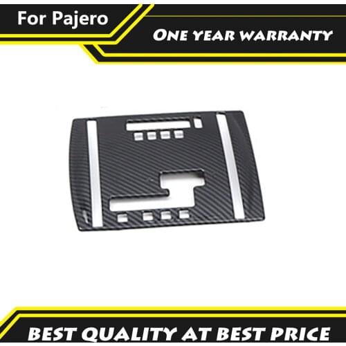 Carbon Fiber Color Auto Inner Gear Shift Panel Cover For 2007-2021 Mitsubishi PAJERO Left Hand Side Car Protection Accessories