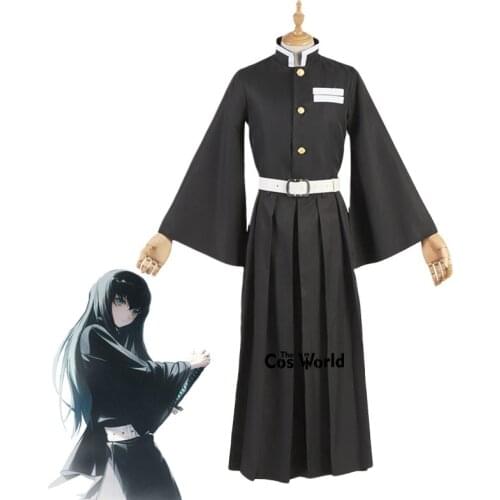 Demon Slayer: Kimetsu no Yaiba Tokitou Muichirou Uniform Tops Kendo Pants Outfit Anime Cosplay Costumes