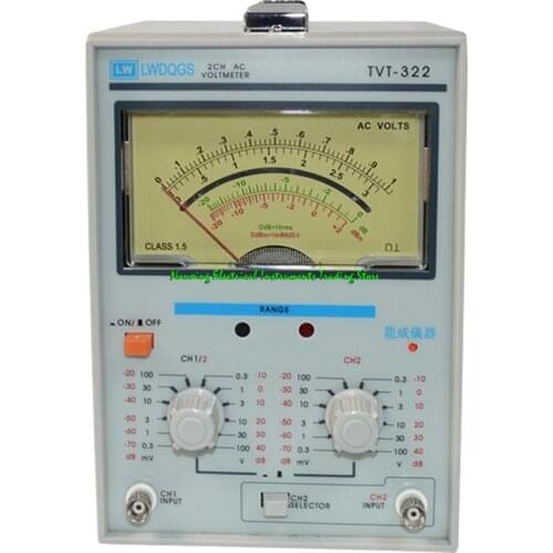 Fast arrival LW TVT322 Dual Channel AC Millivolt Milli Volt Meter
