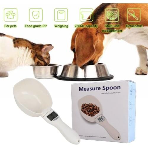 Pet Food Weighing Spoon Electronic Weighing Measuring Spoon Kitchen Scale Spoon Measuring Scoop Cup Portable With Led Display