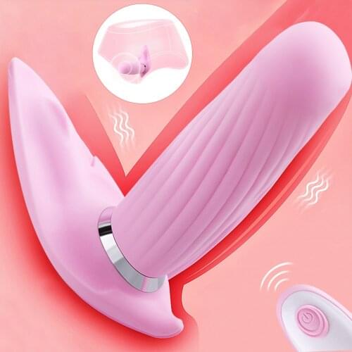 Dildo Vibrator Telescopic Vibrating Wireless Remote Wearable Butterfly Panty Vibrator Adult Sex Toy For Women G Spot Stimulator