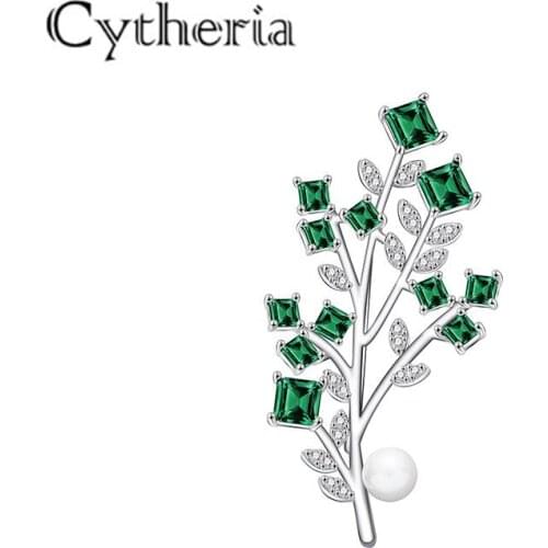 Crystal rhinestone zircon pearl pins brooches leaf&flower elegant pins brooches party jewelry gifts accessories