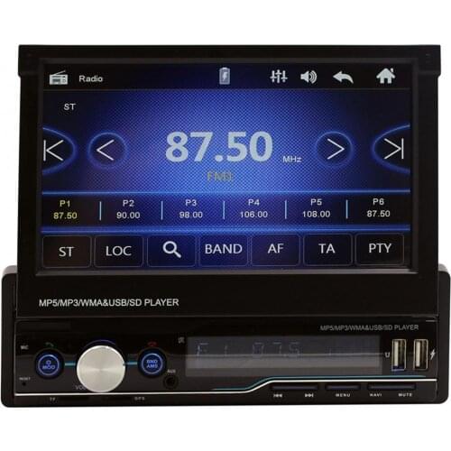 50% Hot Sales Retractable 7 Inch Touch Screen Bluetooth Car Radio Video MP5 Player Accessories
