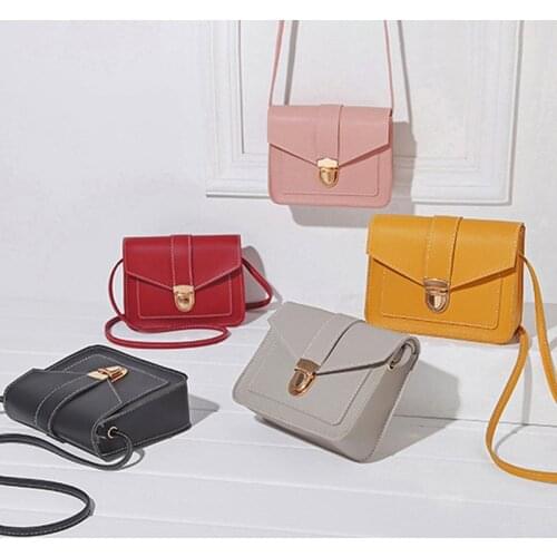 Fashion Mini Cute Small Chain Girls Messenger Bag Children Lock Small Crossbody Bag Mini PU Leather Shoulder Messenger Bag