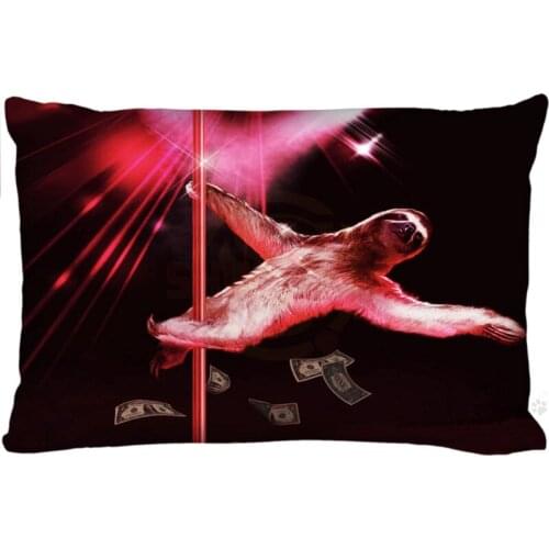 Personalized Custom Zippered Rectangle Sloth Bear Pillow Case (Two sides) High Quality Home Textile Pillow Case