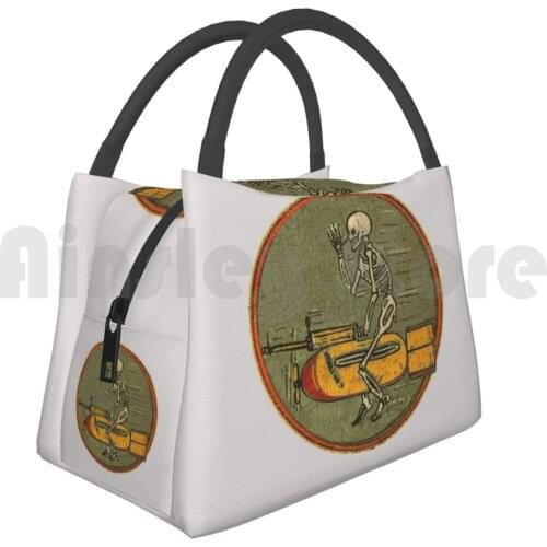 Portable Insulation Bag Skeleton Bomber Ww2 Patch Usa Skeleton Bomber Ww2 Patch Usa Skull Number 7 Airforce