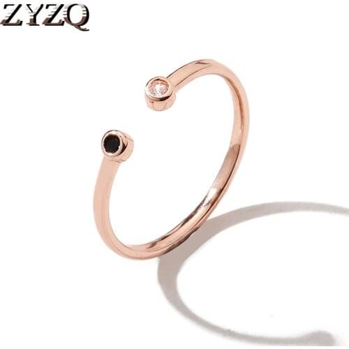 ZYZQ Simple Elegant Euro Stylish Open Rings Daily Wear Accessories Women Index Finger Jewelry Two Color Available Wholesale