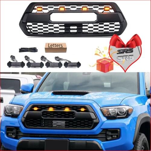 For Tacoma Bumper Grilles For Tacoma 2016 2017 2018 2019 Modified Auto Front Racing Grille Grills Raptor Front Grill Cover