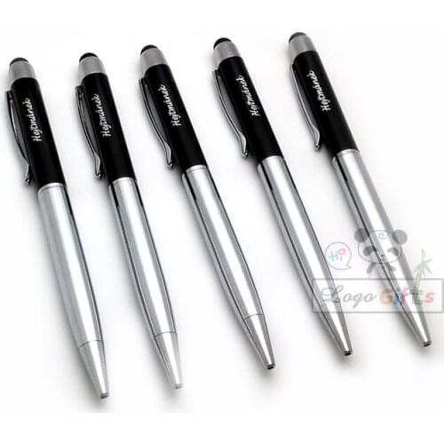 Luxury wedding invitations with screen touch pen black on top and silver in the pen body with your wedding date printed