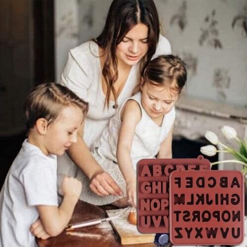 Silicone 26 English Letters Handmade Chocolate Mold Chocolate Mold Fondant Molds Diy Candy Bar Mould Cake Tools Decoration