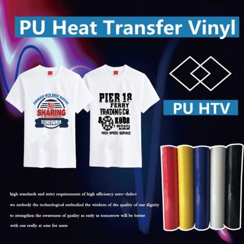 SUNICE PU Heat Transfer Vinyl HTV 11.8inch X19.6ft Roll for T-Shirts No Adhesive Hot Peel Iron on Cloth Bag Christmas DIY