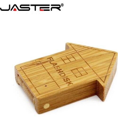 JASTER Chalet Pendrive USB Flash Memory Stick pendrive USB 2.0 4gb 8gb 16gb 32gb 64gb free LOGO laser engraving Bamboo house