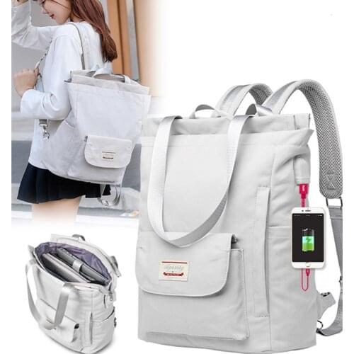 Fashion Waterproof Backpack Women For Teenage Girls 13 13.3 14 15.6 Inch Laptop Bagpack USB Charging Travel Shoulder Bag Ladies