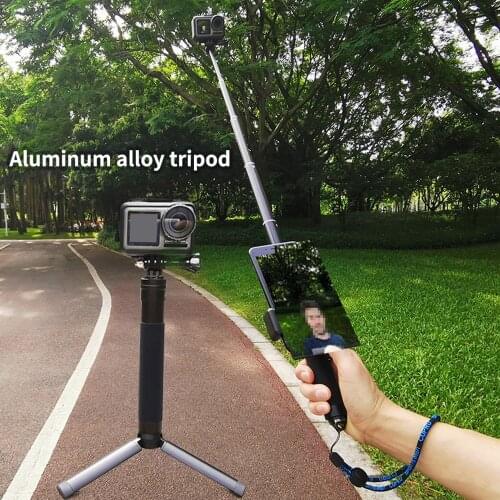 TUYU aluminum alloy retractable hand-held self-timer telescopic rod for GoPro Hero 7 6 5 4 DJI OSMO action millet YI SJCAM Eken